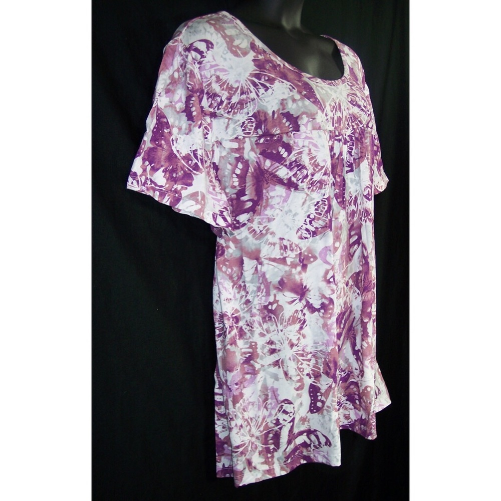 NEW Roaman’s 5X-38/40 Butterfly Top - Picture 3 of 8